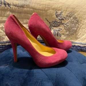 ‼️MOVING SALE - Must go - make an offer‼️ 
Pink suede heels